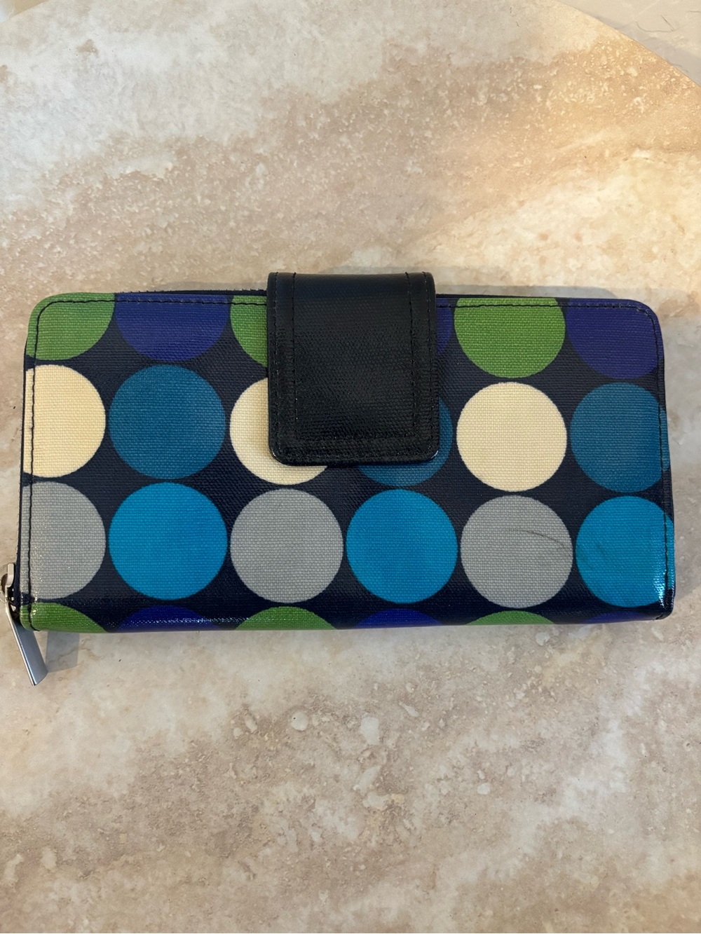 Boden Polka Dot Accordion Coated Wallet